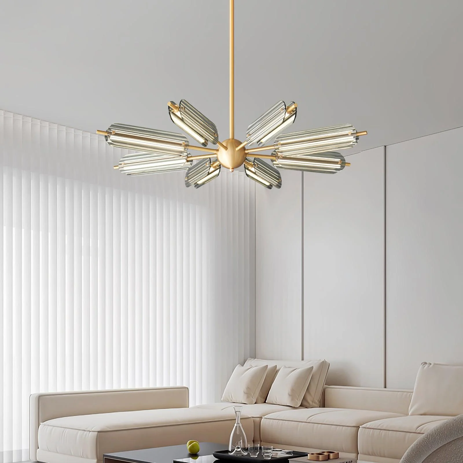 Lustra Chandelier Sputnik Brass Modern 12-Light - Image 23