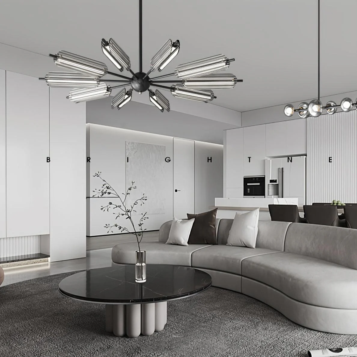 Lustra Chandelier Sputnik Brass Modern 12-Light - Image 35