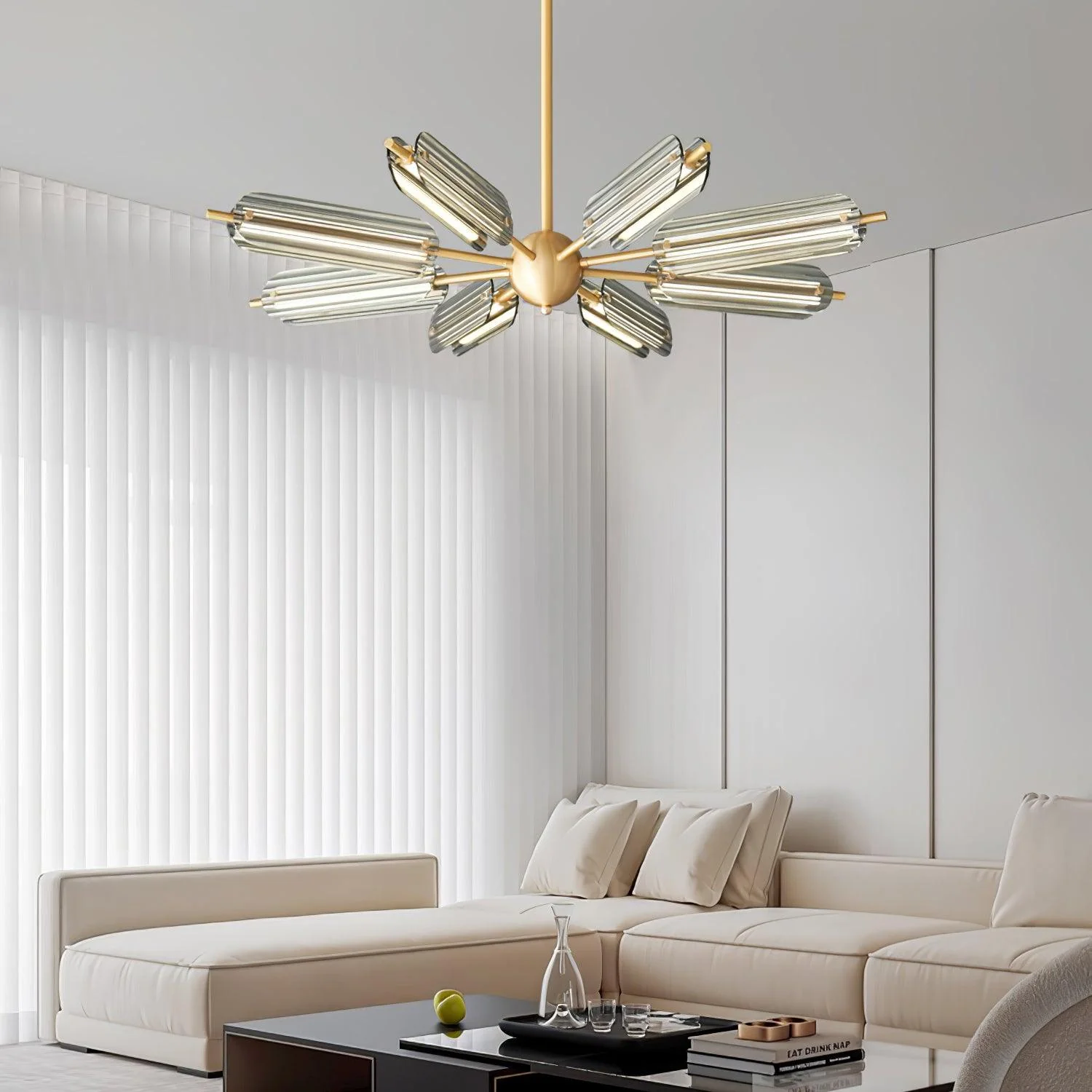 Lustra Chandelier Sputnik Brass Modern 12-Light - Image 61