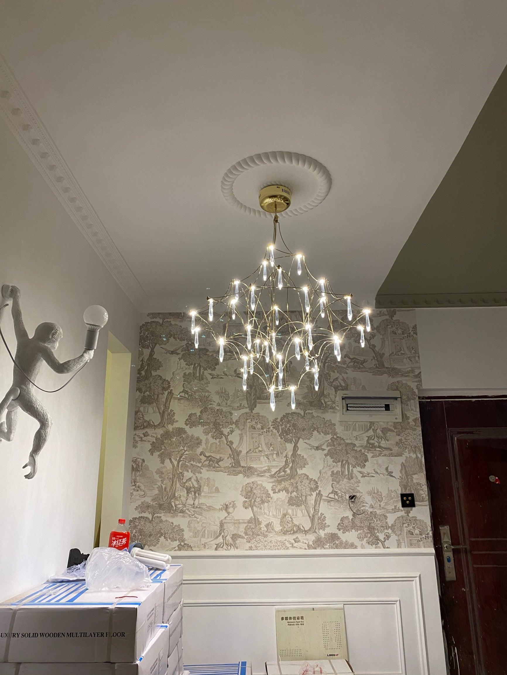 Lustra Chandelier Stainless Crystal Net - Image 11