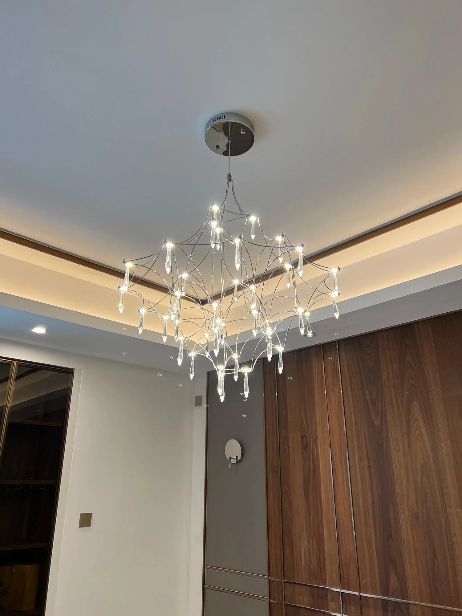 Lustra Chandelier Stainless Crystal Net - Image 15