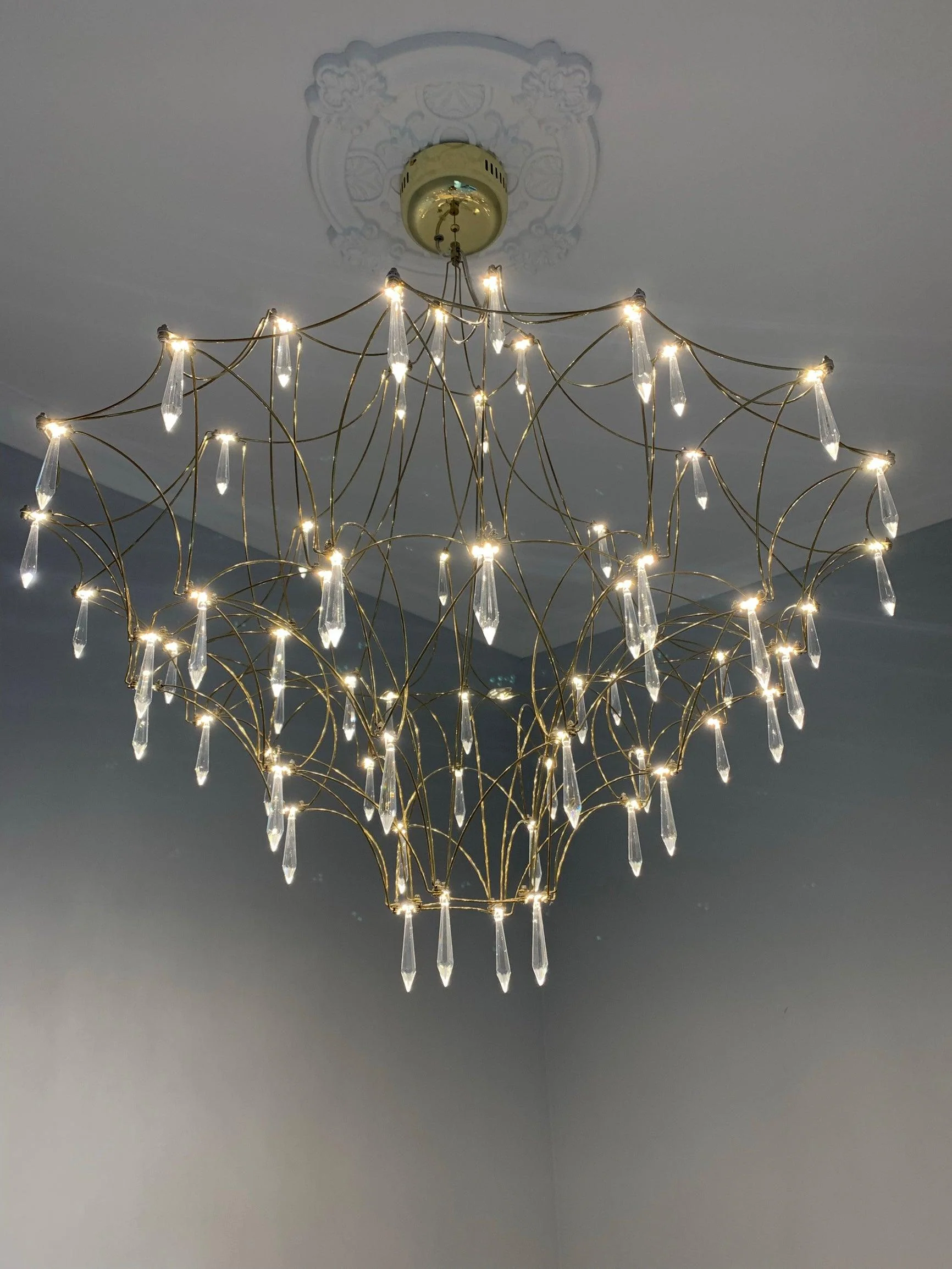 Lustra Chandelier Stainless Crystal Net - Image 17