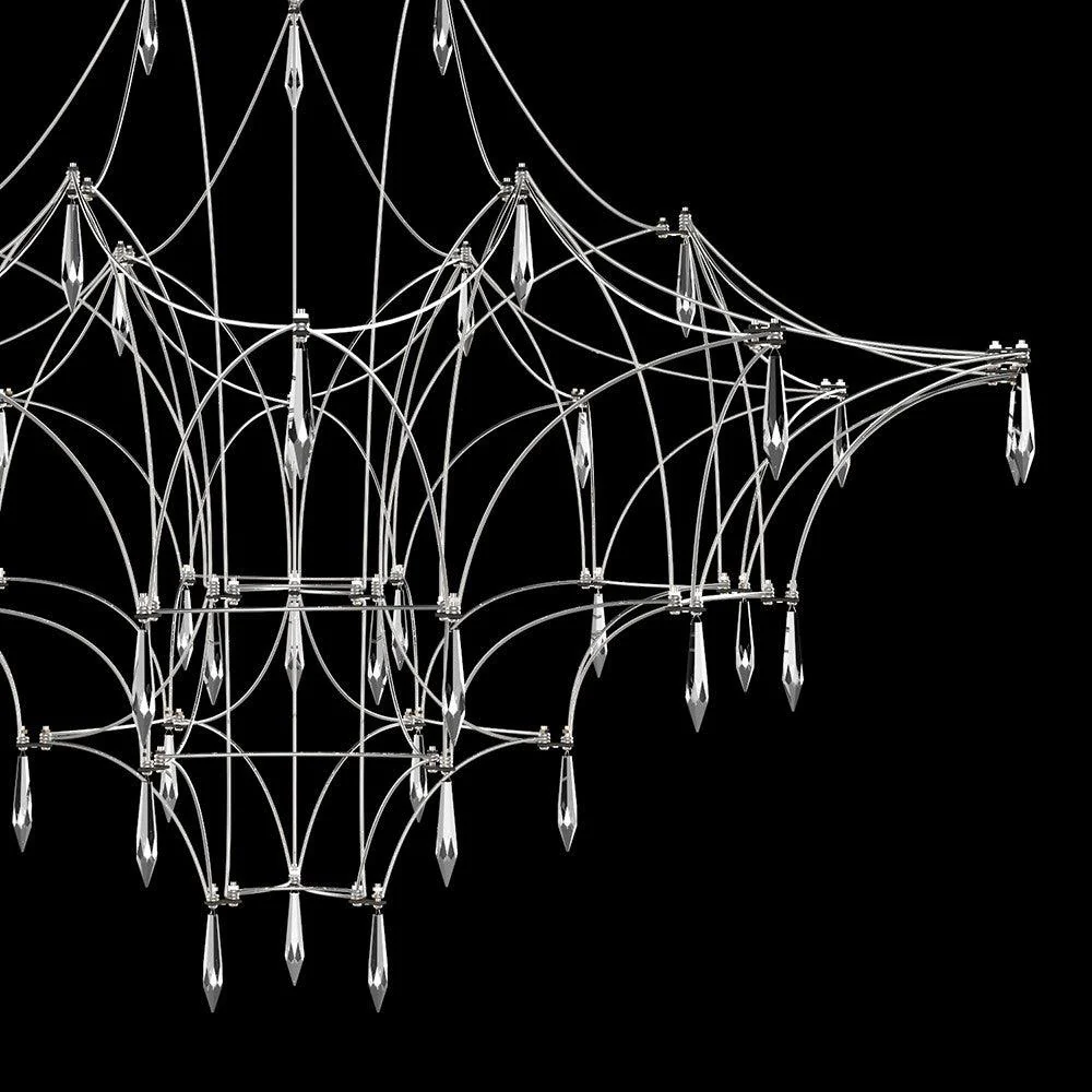 Lustra Chandelier Stainless Crystal Net - Image 22