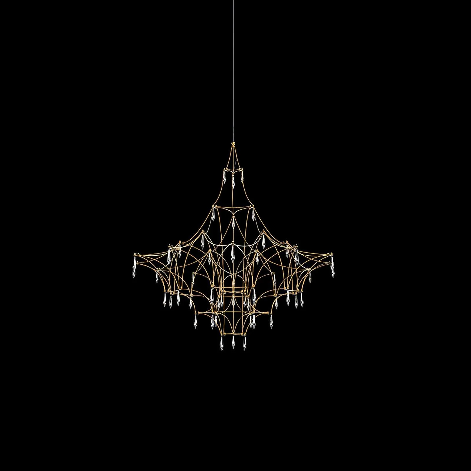 Lustra Chandelier Stainless Crystal Net - Image 31