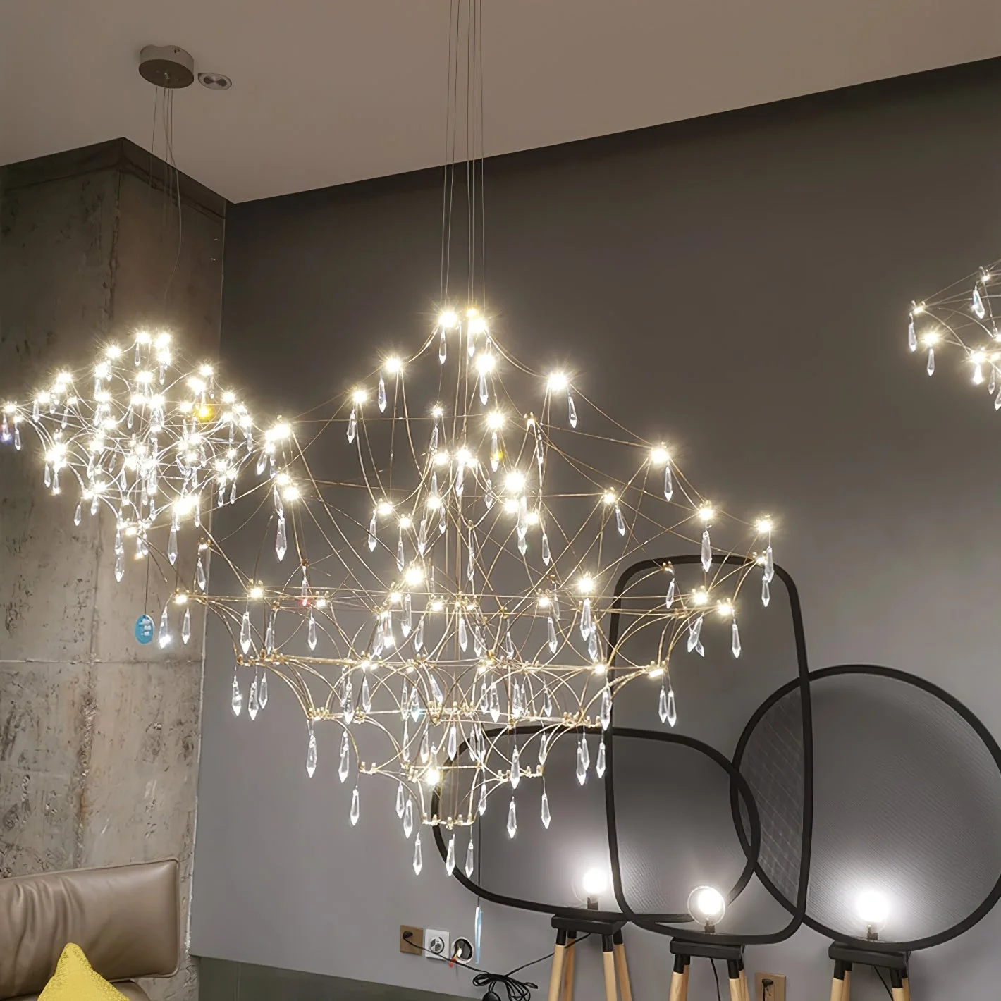 Lustra Chandelier Stainless Crystal Net - Image 36