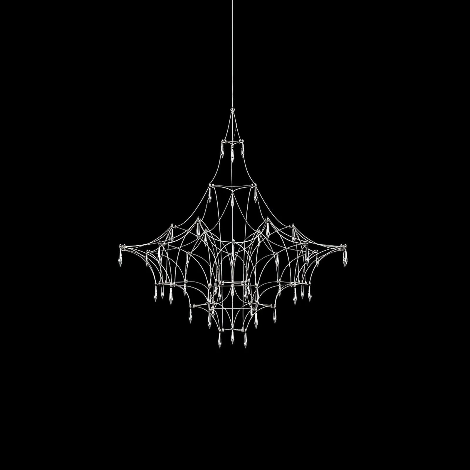 Lustra Chandelier Stainless Crystal Net - Image 45