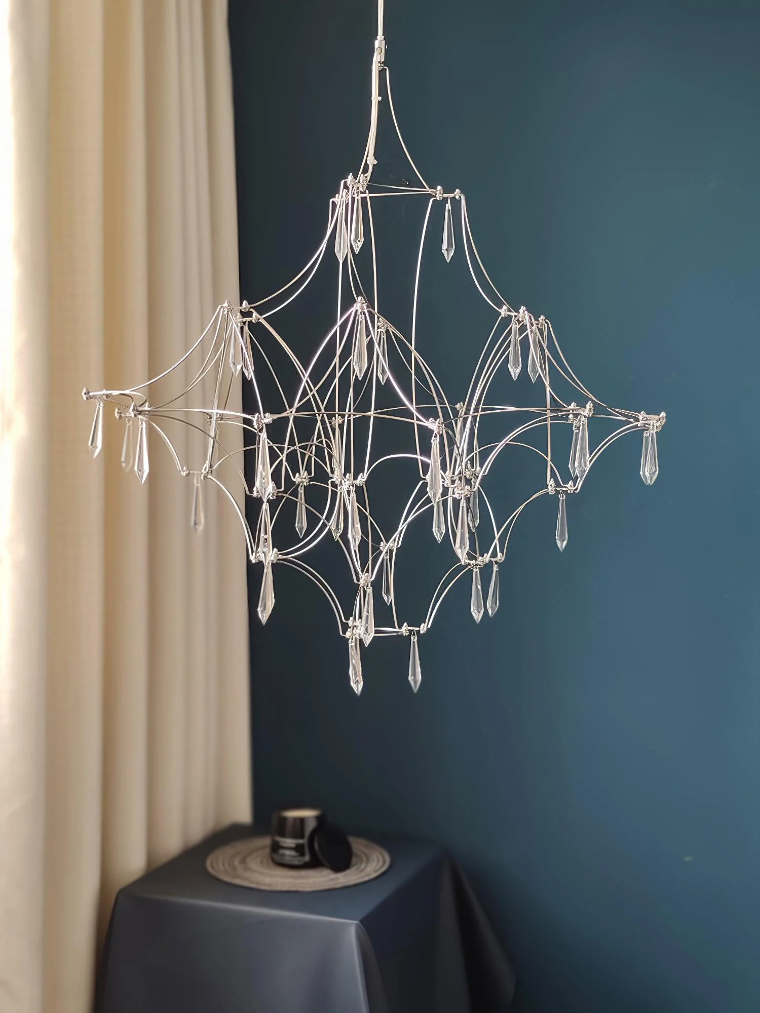 Lustra Chandelier Stainless Crystal Net - Image 6
