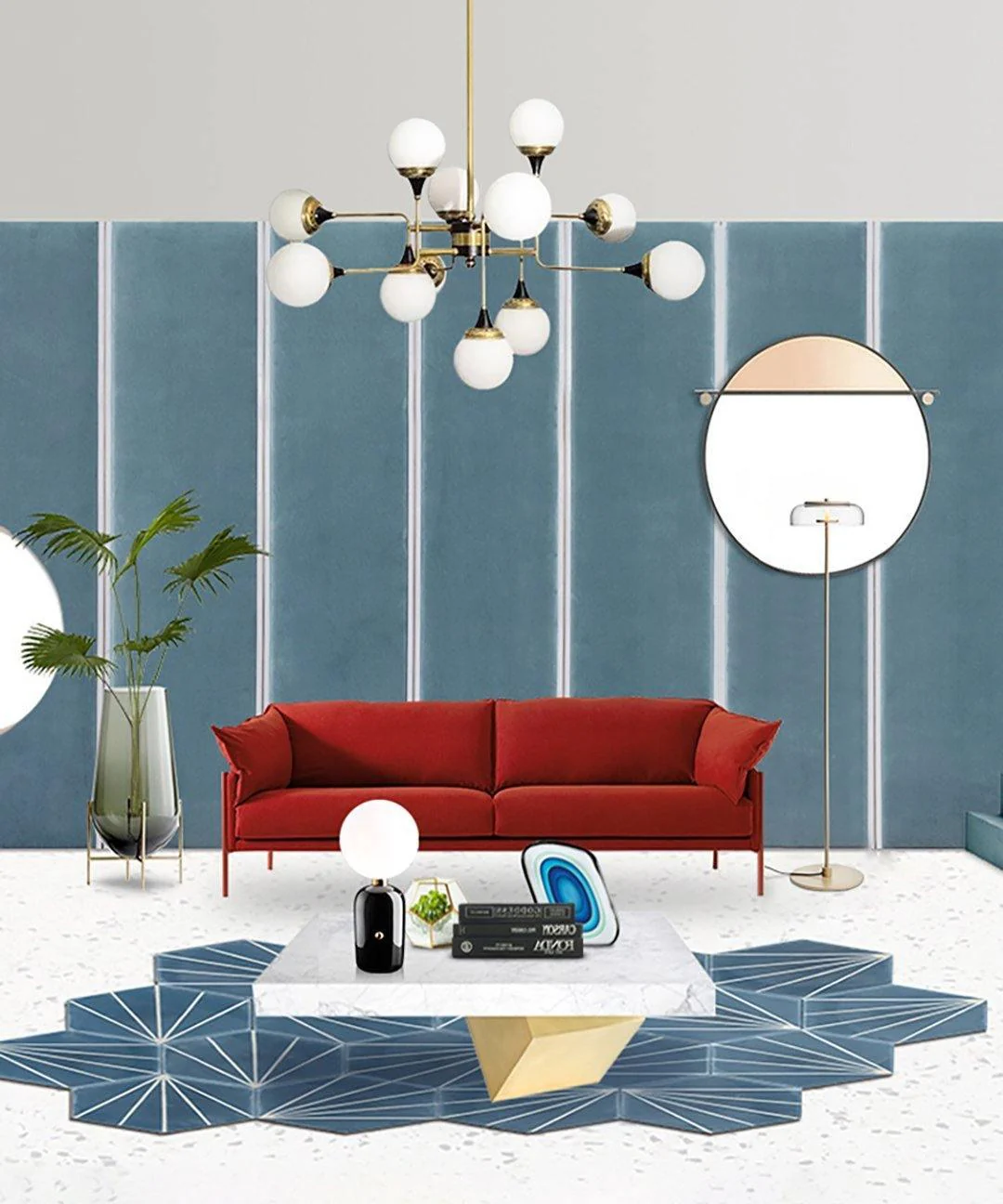 Lustra Chandelier Stilnovo Brass Black Glass - Image 37