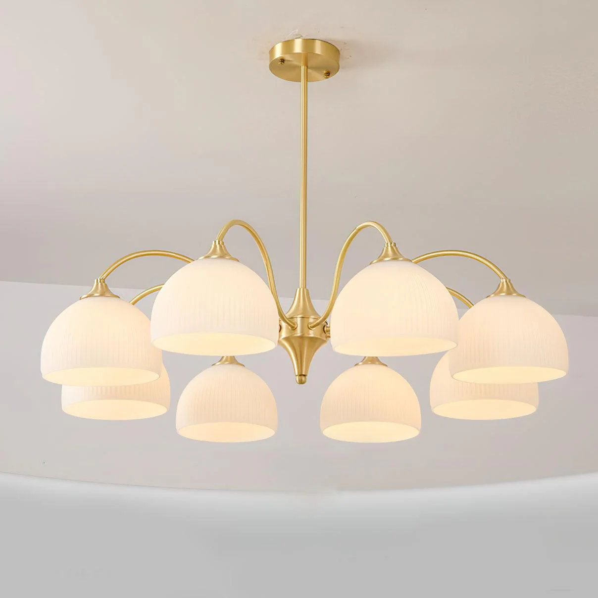 Lustra Chandelier Striped Glass Bowl - Image 13