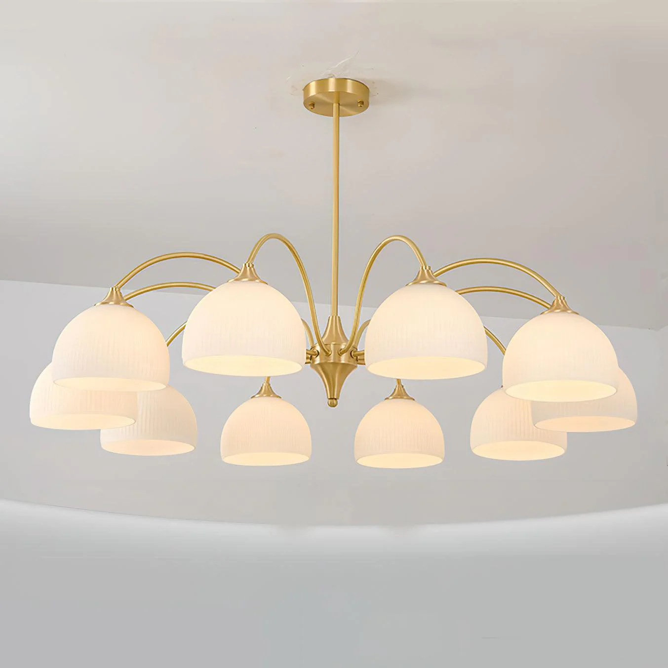 Lustra Chandelier Striped Glass Bowl - Image 5