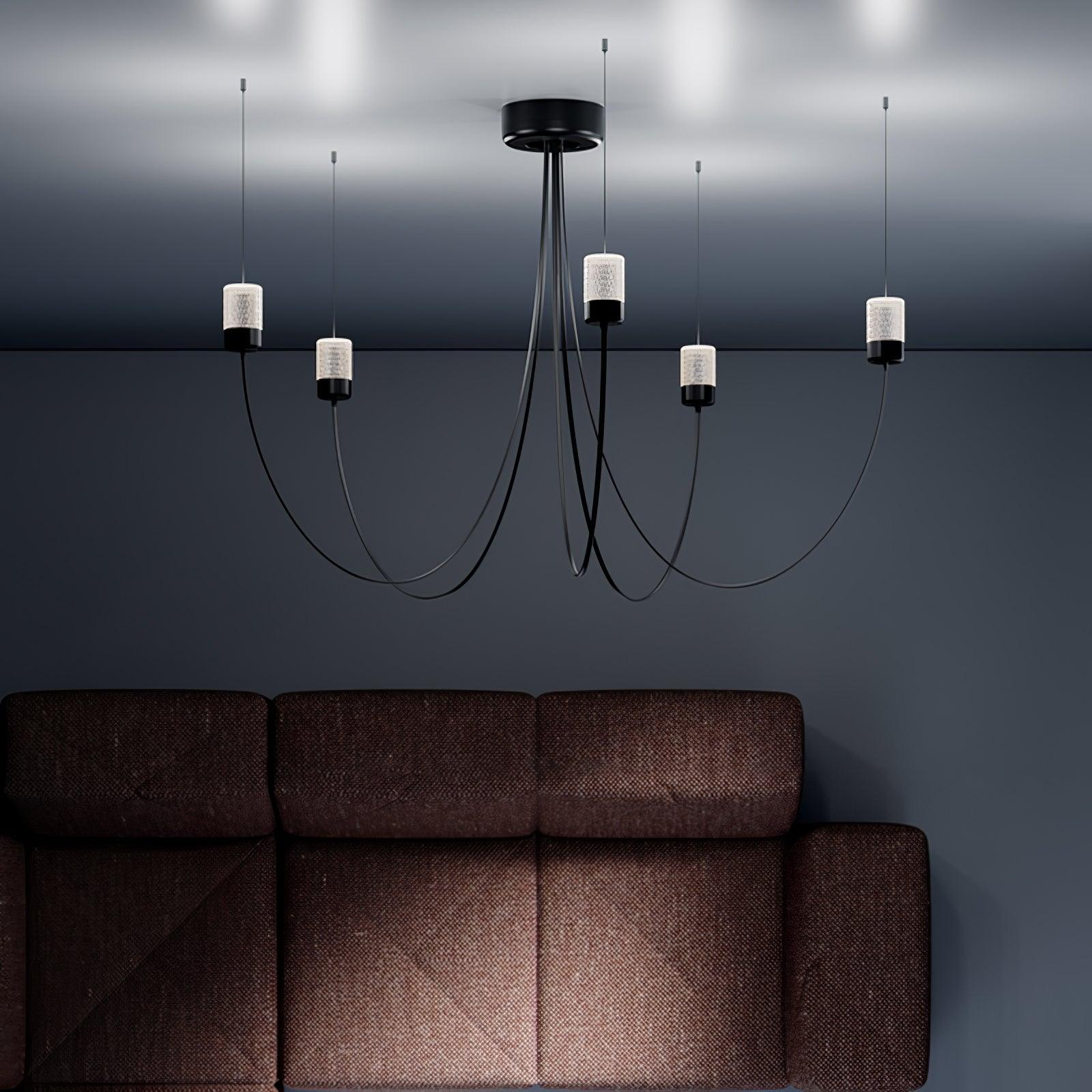 Lustra Chandelier Swaying Elegance Glass - Image 4