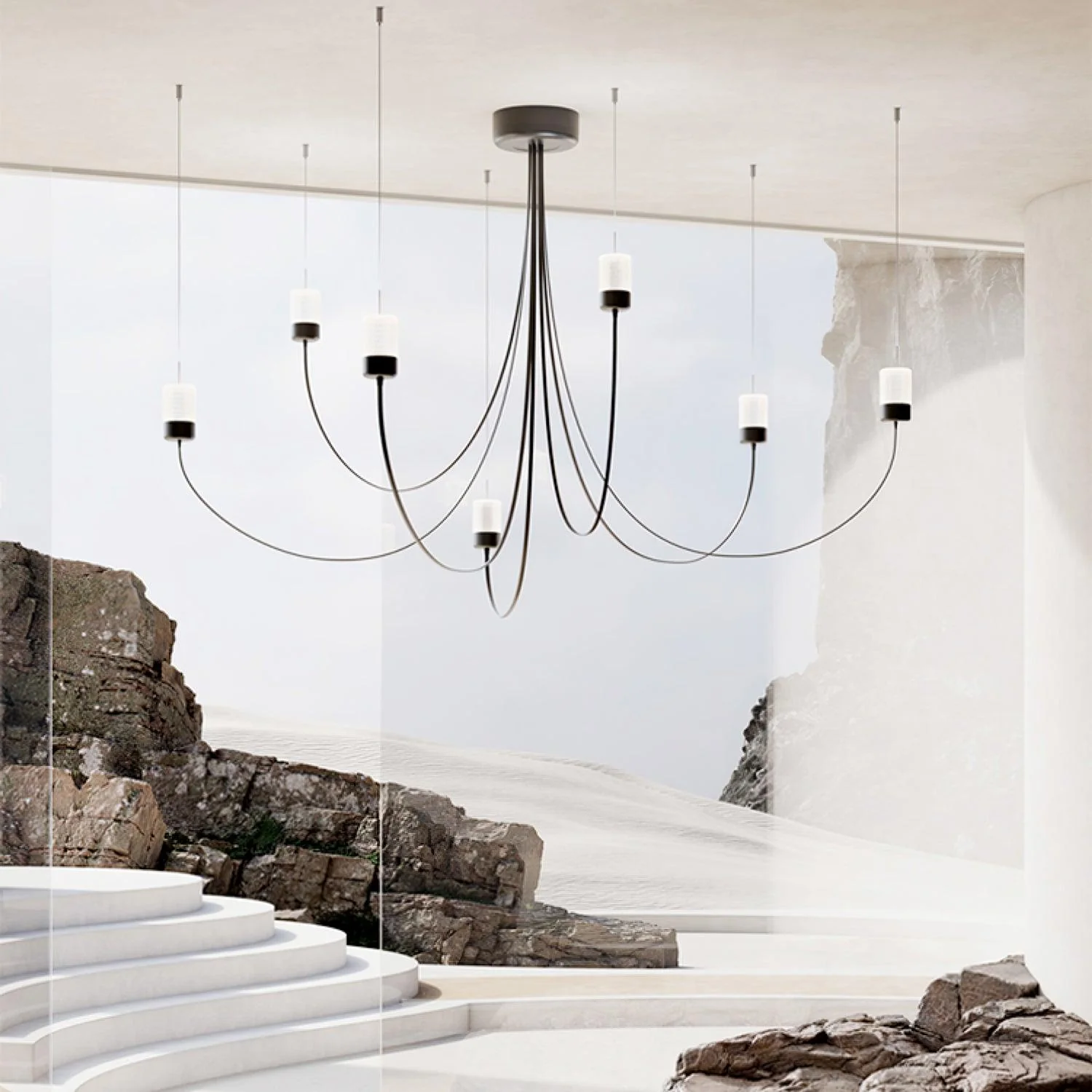 Lustra Chandelier Swaying Elegance Glass - Image 6