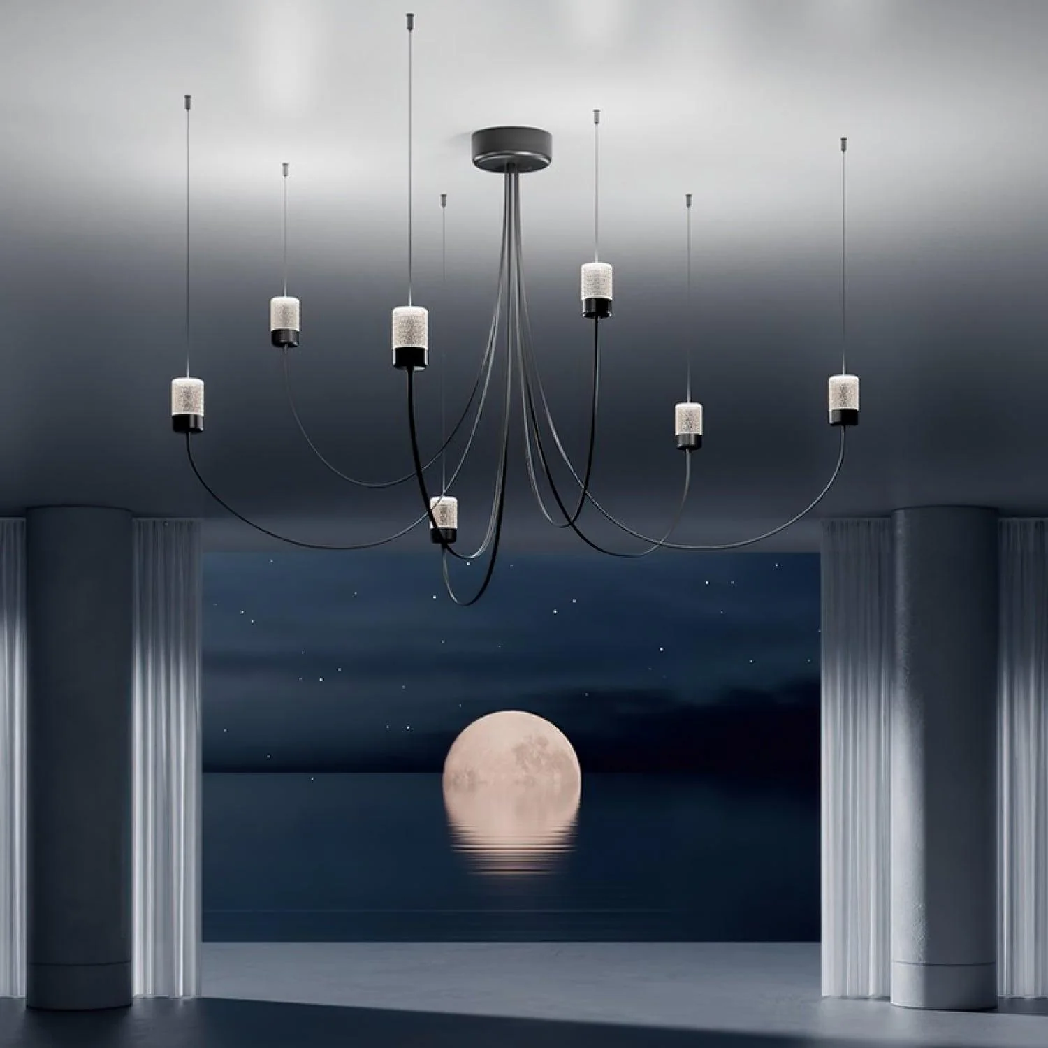 Lustra Chandelier Swaying Elegance Glass - Image 7