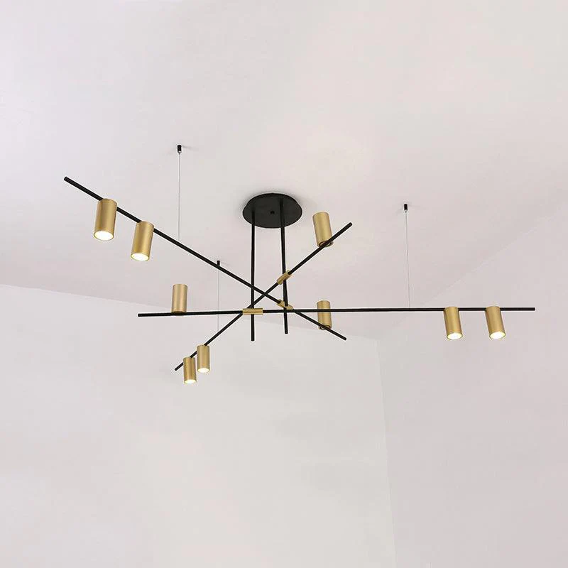 Lustra Chandelier Tribes Brass Linear Cylinder - Image 24
