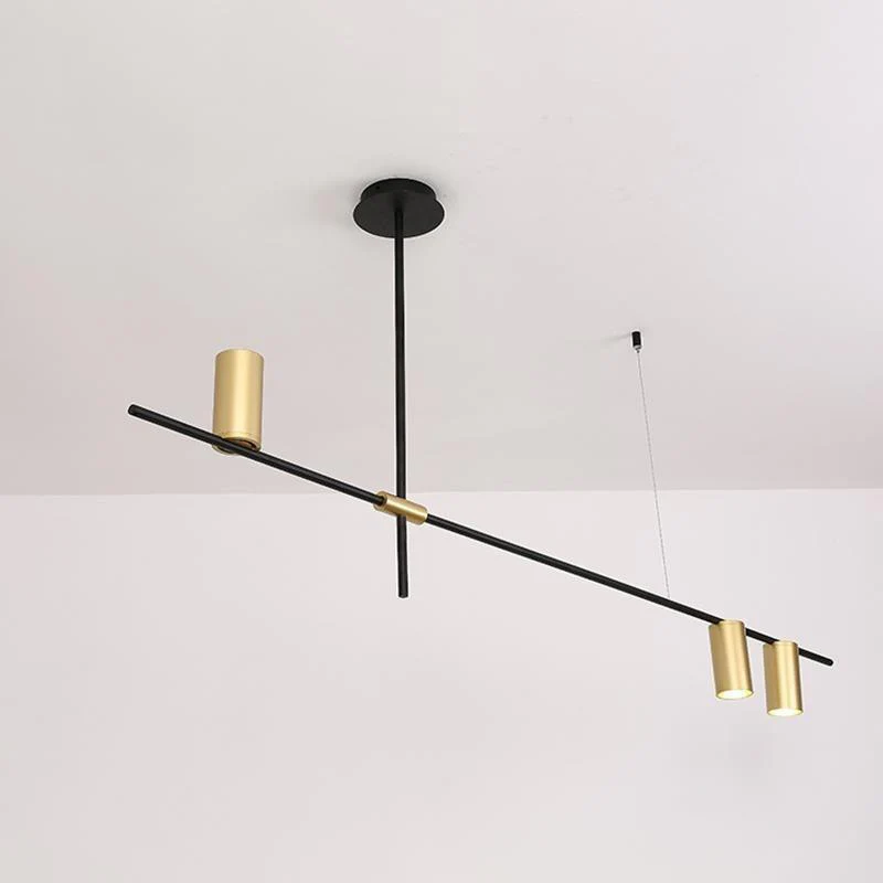 Lustra Chandelier Tribes Brass Linear Cylinder - Image 28