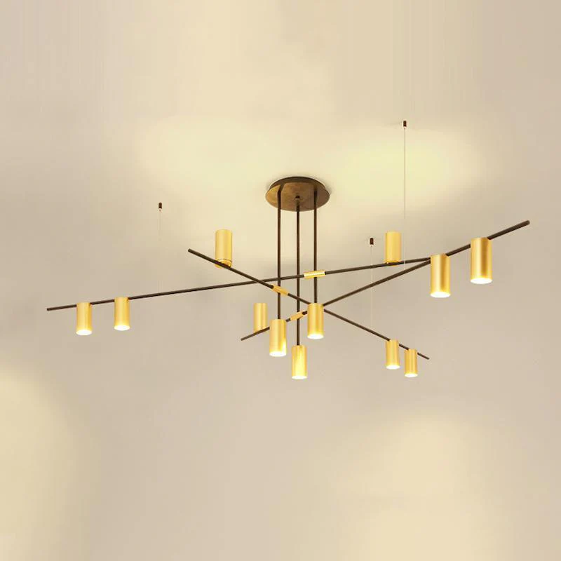 Lustra Chandelier Tribes Brass Linear Cylinder - Image 44
