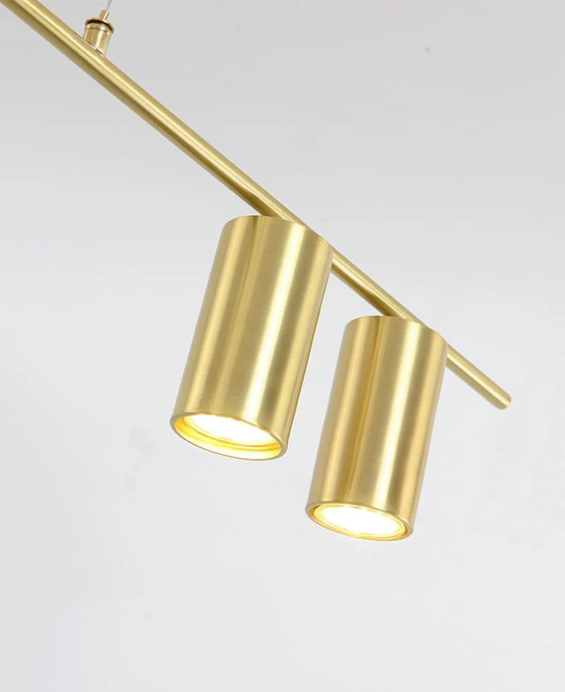 Lustra Chandelier Tribes Brass Linear Cylinder - Image 5
