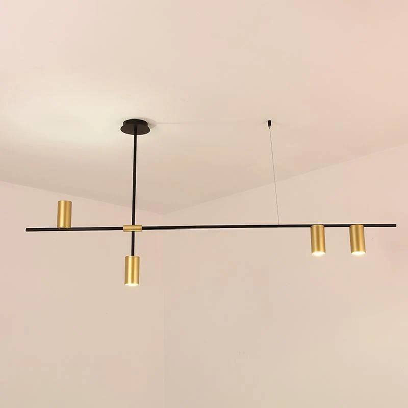 Lustra Chandelier Tribes Brass Linear Cylinder - Image 7
