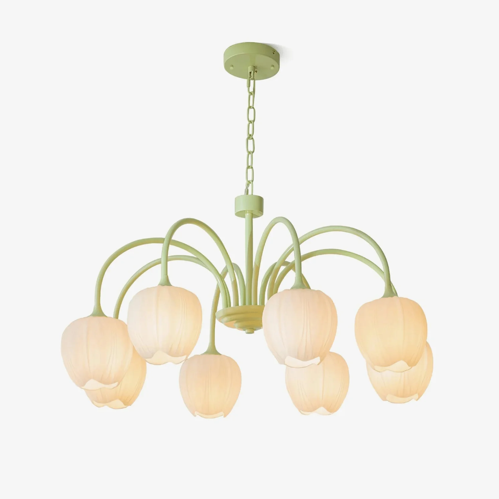 Lustra Chandelier Tulip Matcha Glass