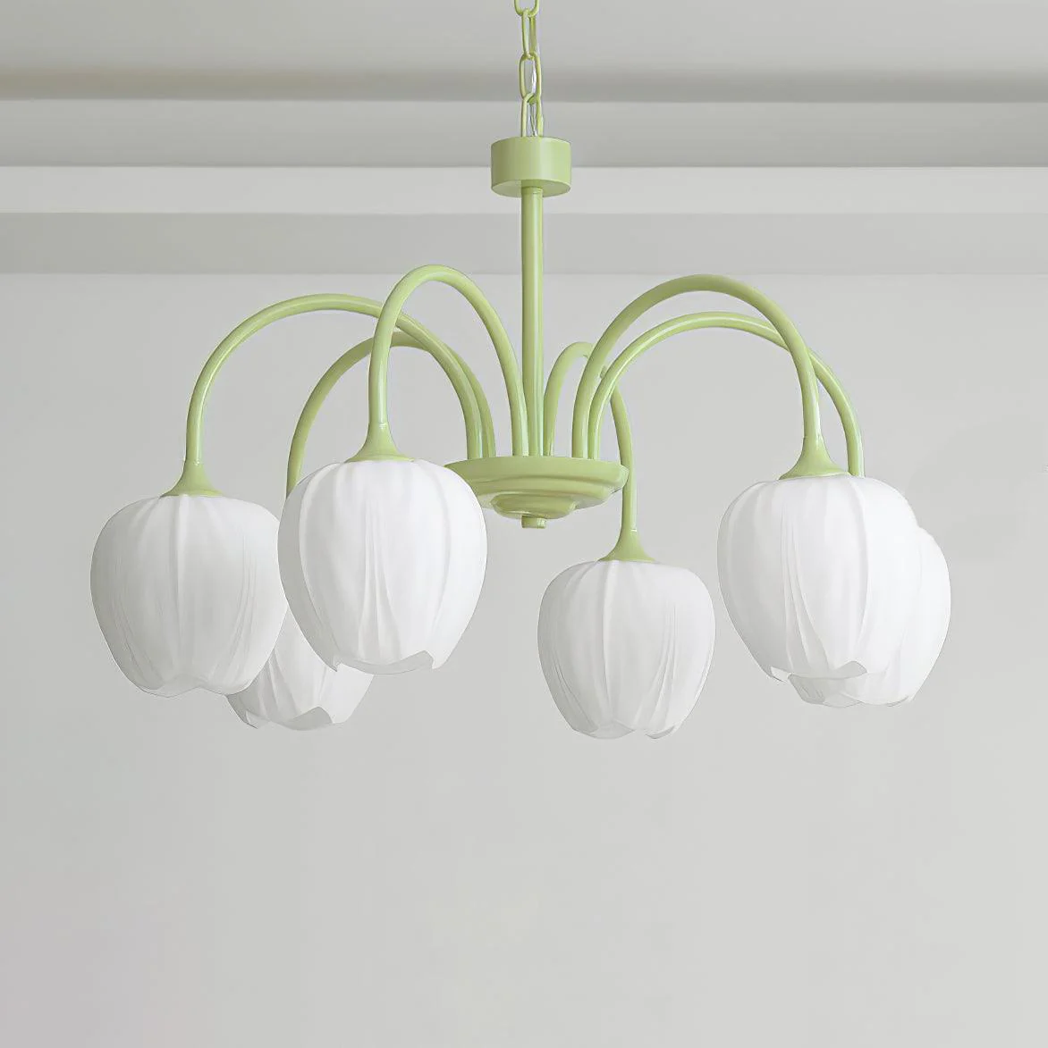 Lustra Chandelier Tulip Matcha Glass - Image 14