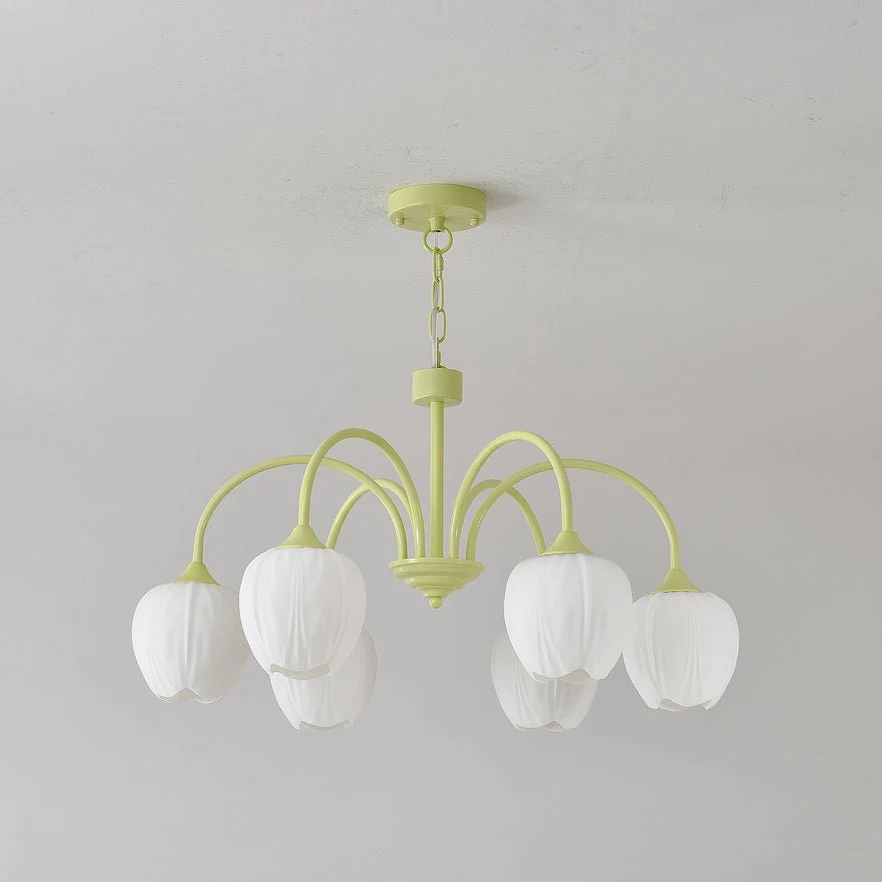 Lustra Chandelier Tulip Matcha Glass - Image 21
