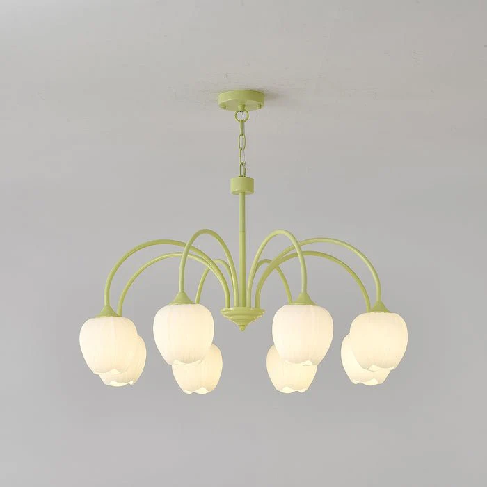 Lustra Chandelier Tulip Matcha Glass - Image 24