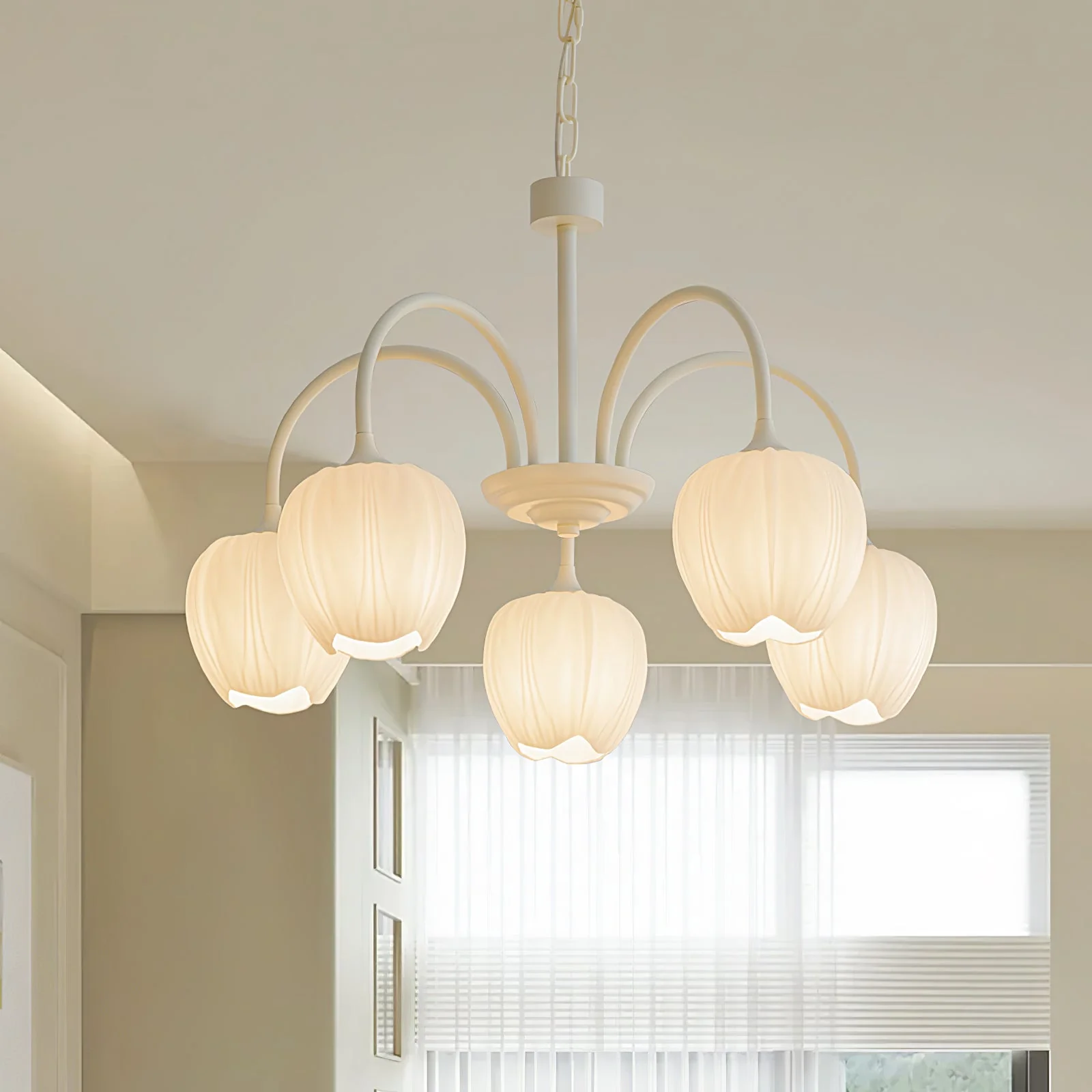 Lustra Chandelier Tulip Matcha Glass - Image 30