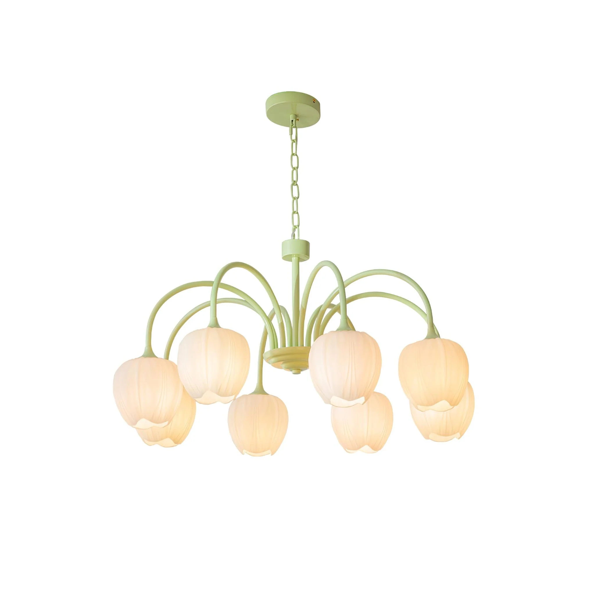 Lustra Chandelier Tulip Matcha Glass - Image 32