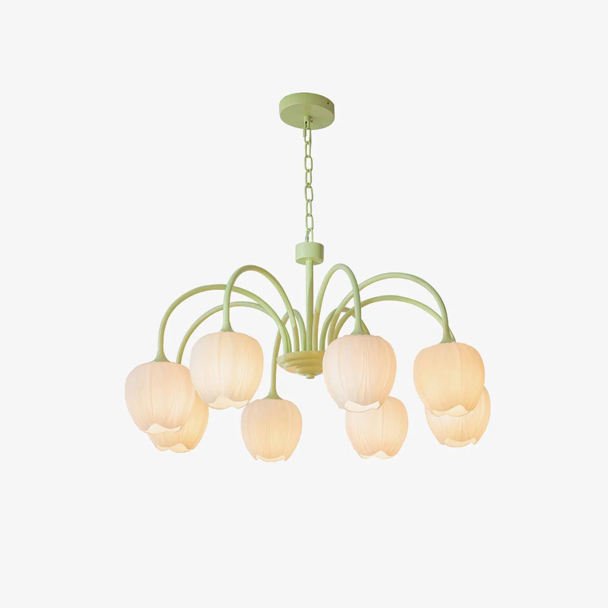 Lustra Chandelier Tulip Matcha Glass - Image 35