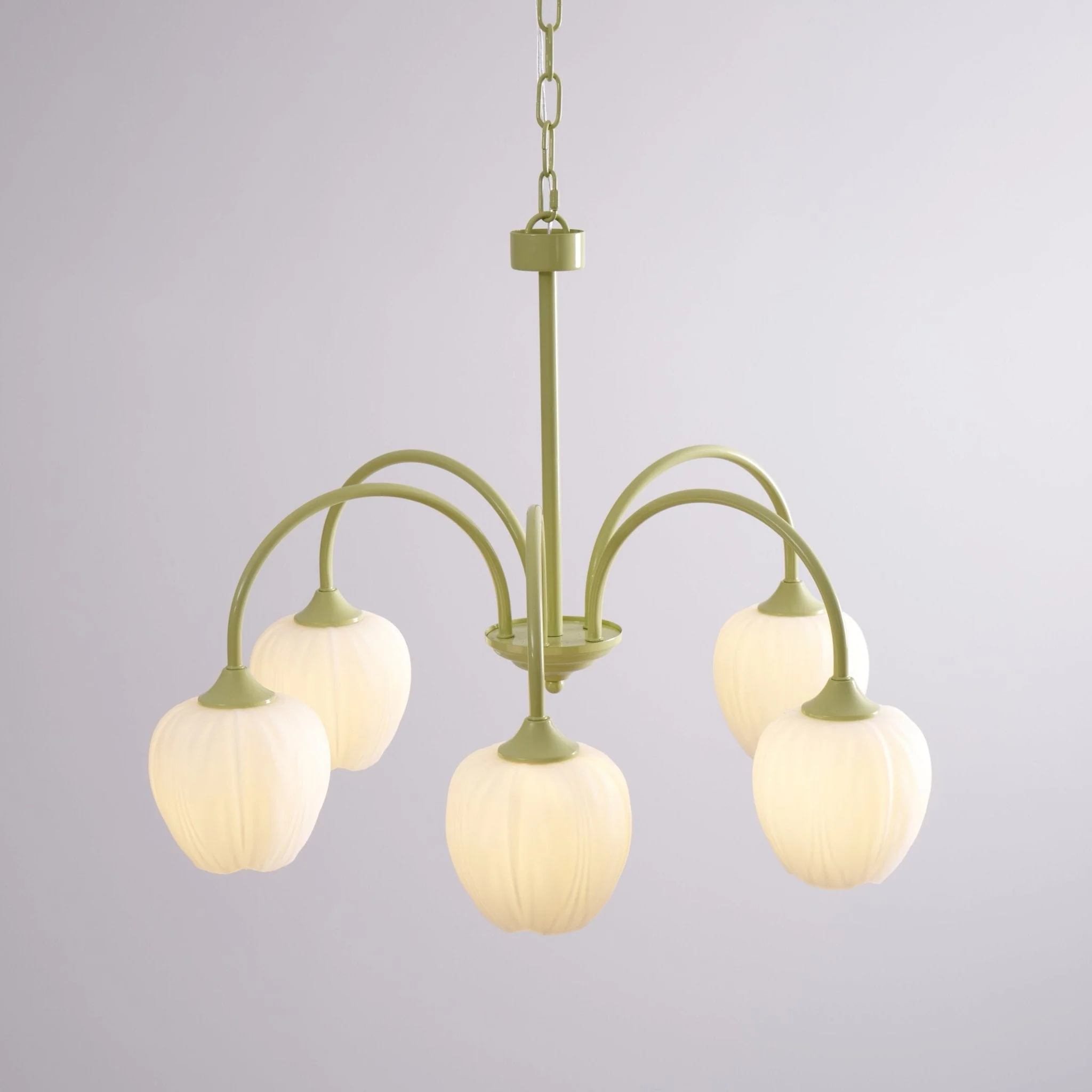 Lustra Chandelier Tulip Matcha Glass - Image 39