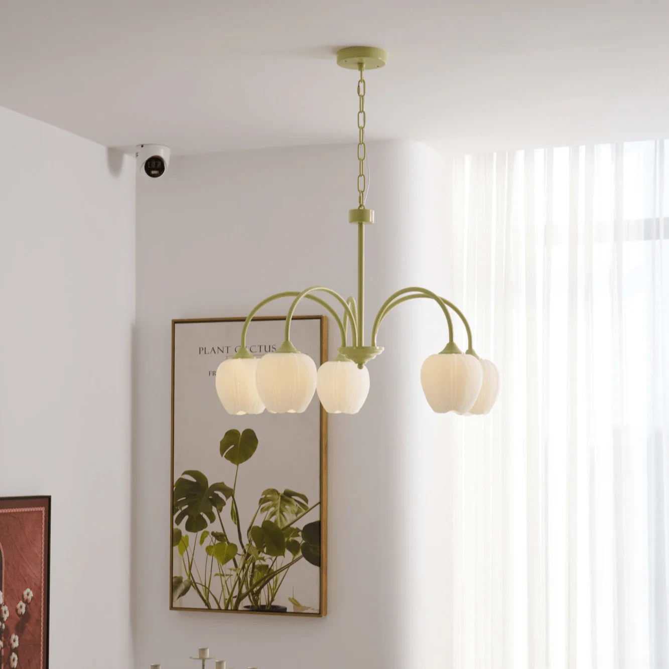Lustra Chandelier Tulip Matcha Glass - Image 40