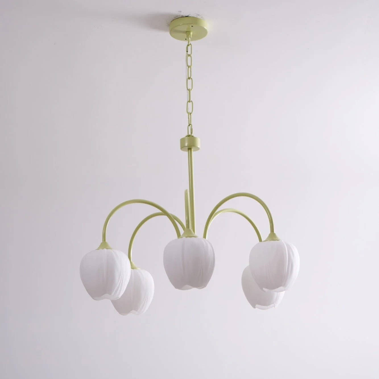 Lustra Chandelier Tulip Matcha Glass - Image 49