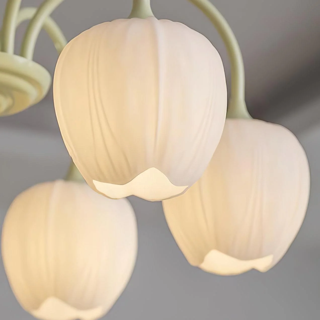 Lustra Chandelier Tulip Matcha Glass - Image 7