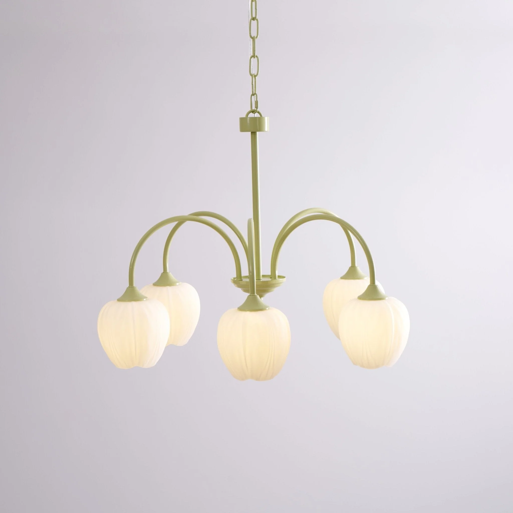 Lustra Chandelier Tulip Matcha Glass - Image 76