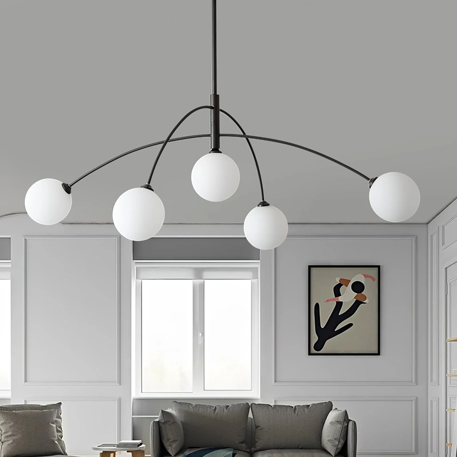 Lustra Chandelier Valentina Arc Brass Elegant - Image 10