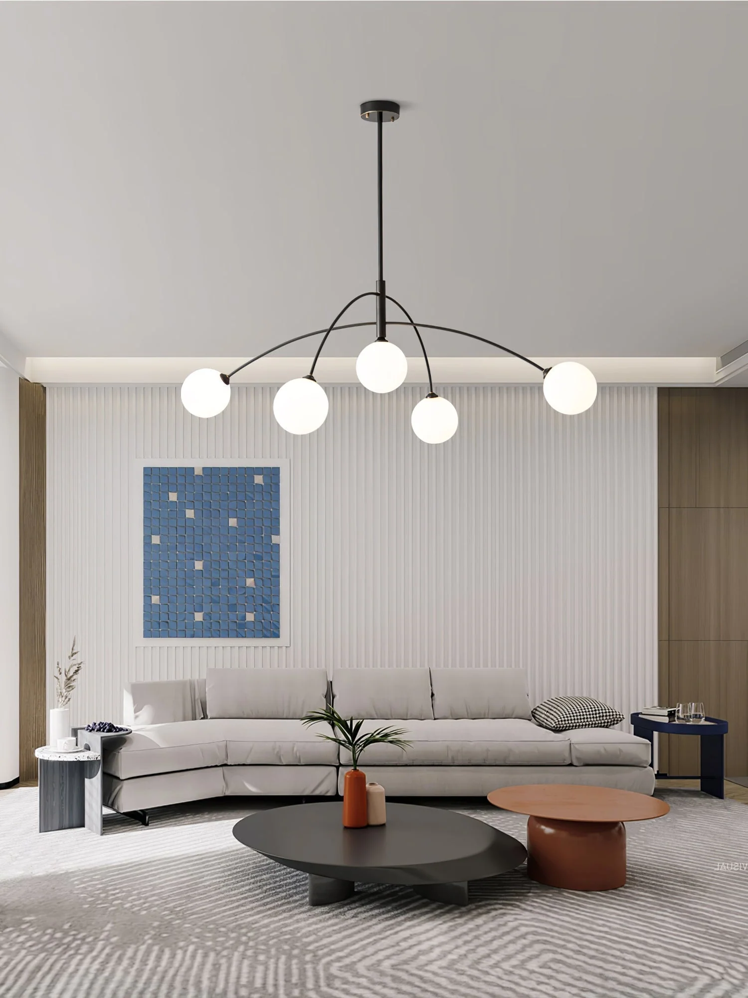 Lustra Chandelier Valentina Arc Brass Elegant - Image 11