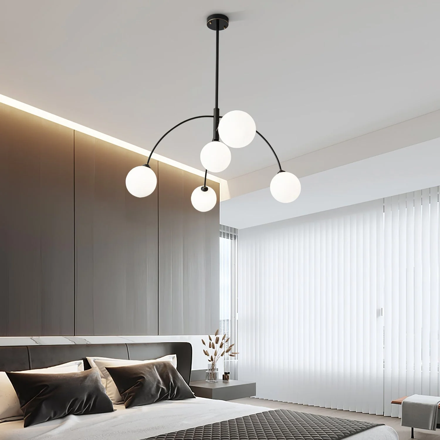 Lustra Chandelier Valentina Arc Brass Elegant - Image 13