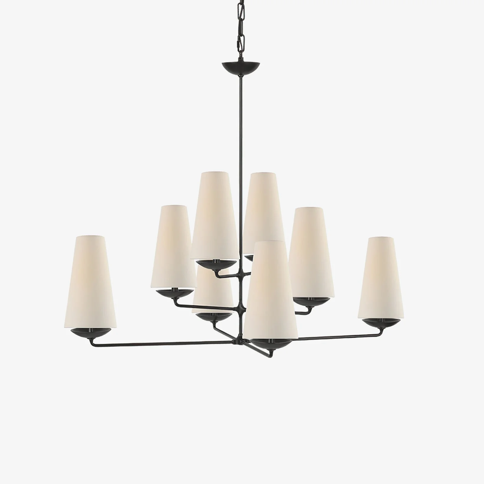 Lustra Chandelier Vertical Copper Linen