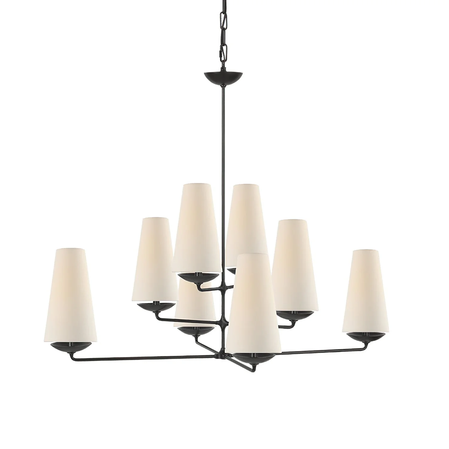 Lustra Chandelier Vertical Copper Linen - Image 34