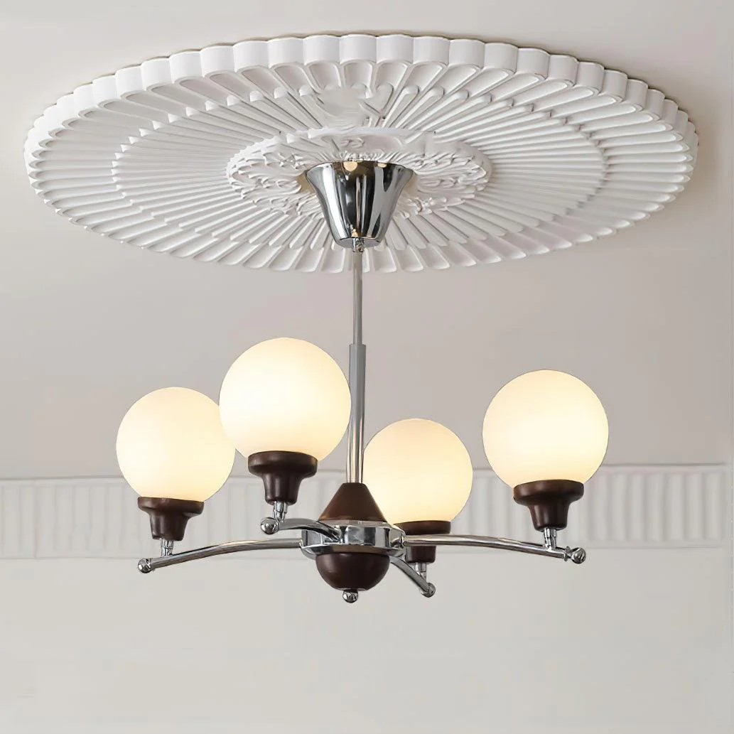 Lustra Chandelier Walnut Glass Balls - Image 14