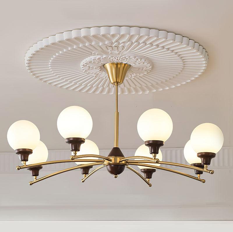Lustra Chandelier Walnut Glass Balls - Image 16
