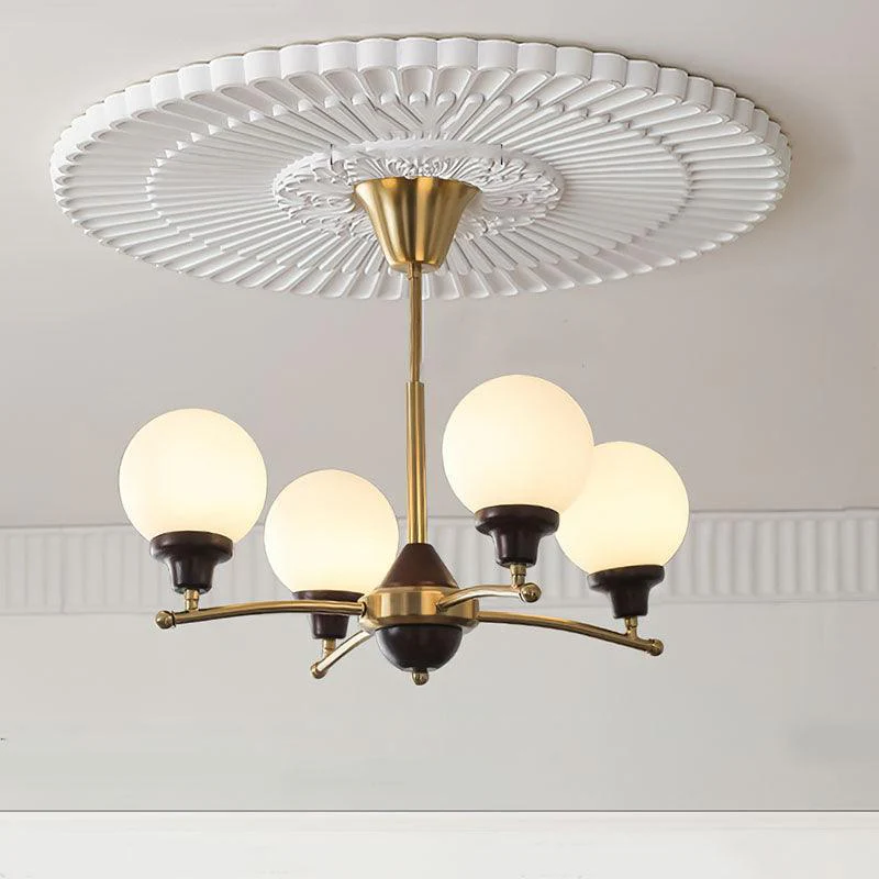 Lustra Chandelier Walnut Glass Balls - Image 25