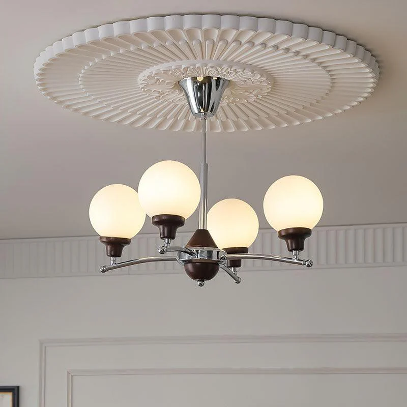 Lustra Chandelier Walnut Glass Balls - Image 26