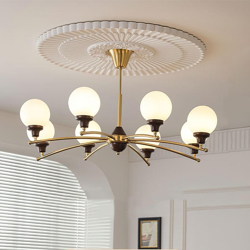 Lustra Chandelier Walnut Glass Balls - Image 3