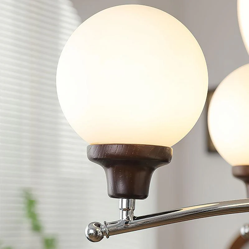 Lustra Chandelier Walnut Glass Balls - Image 30