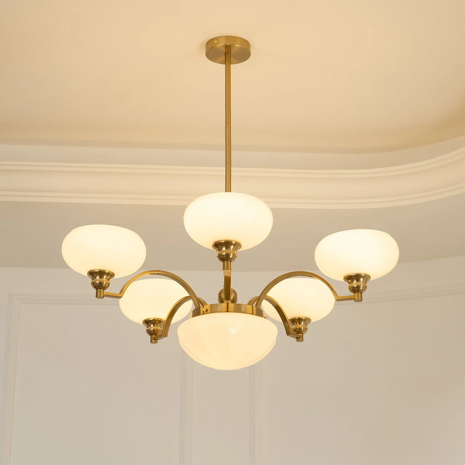 Lustra Chandelier Warre Satin Nickel Glass Iron - Image 16