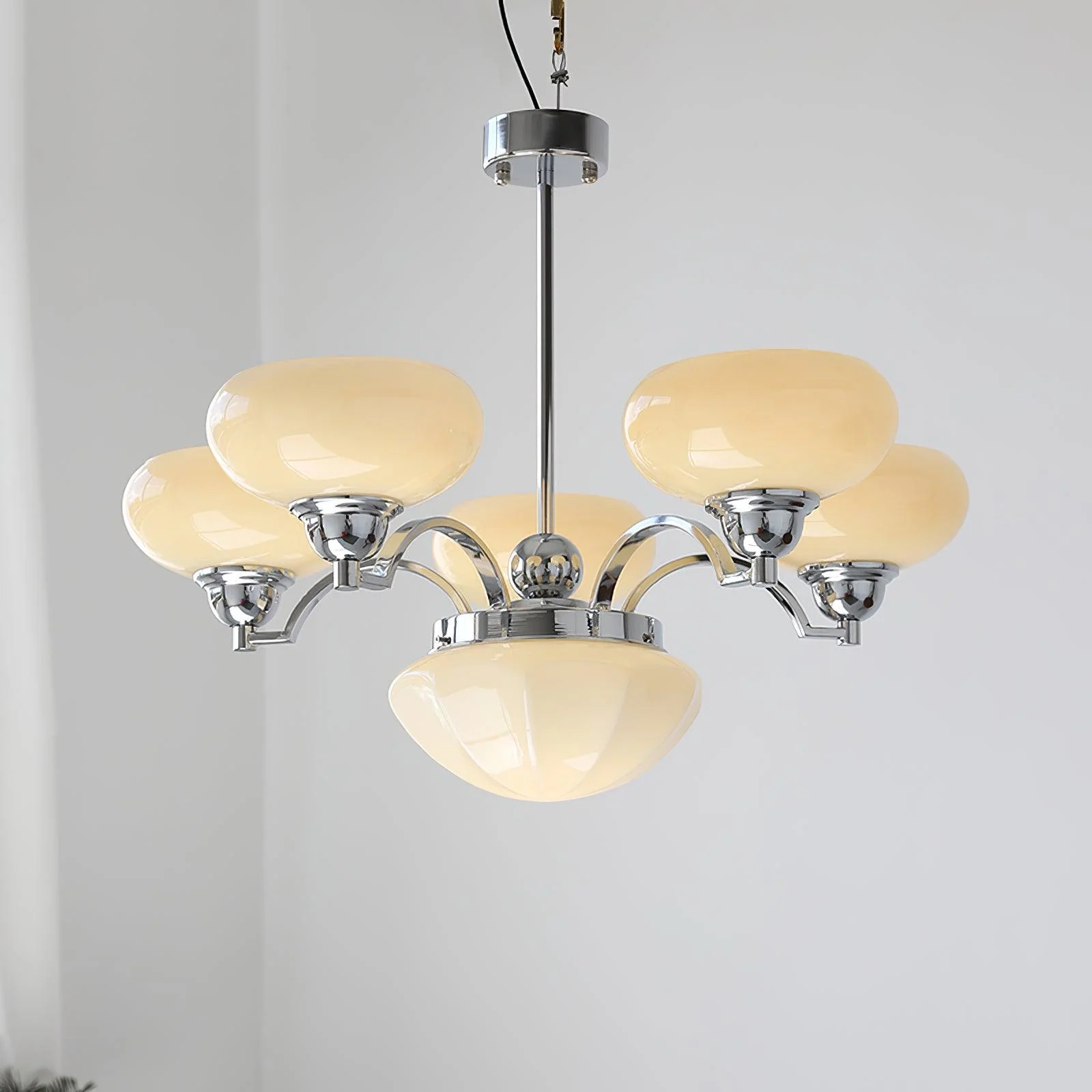 Lustra Chandelier Warre Satin Nickel Glass Iron - Image 22
