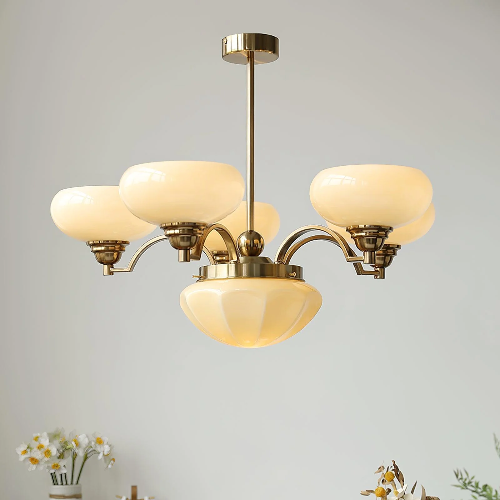 Lustra Chandelier Warre Satin Nickel Glass Iron - Image 23