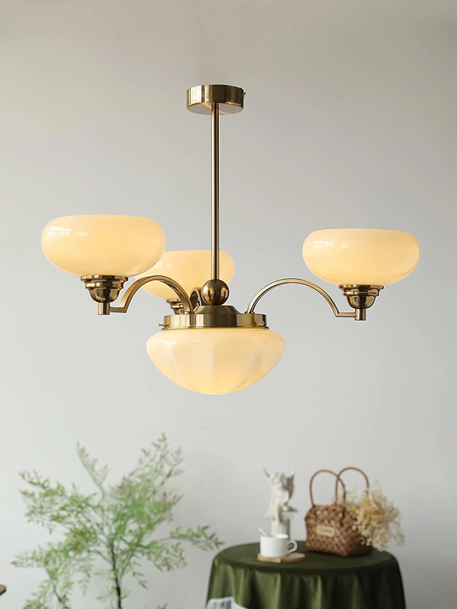 Lustra Chandelier Warre Satin Nickel Glass Iron - Image 3