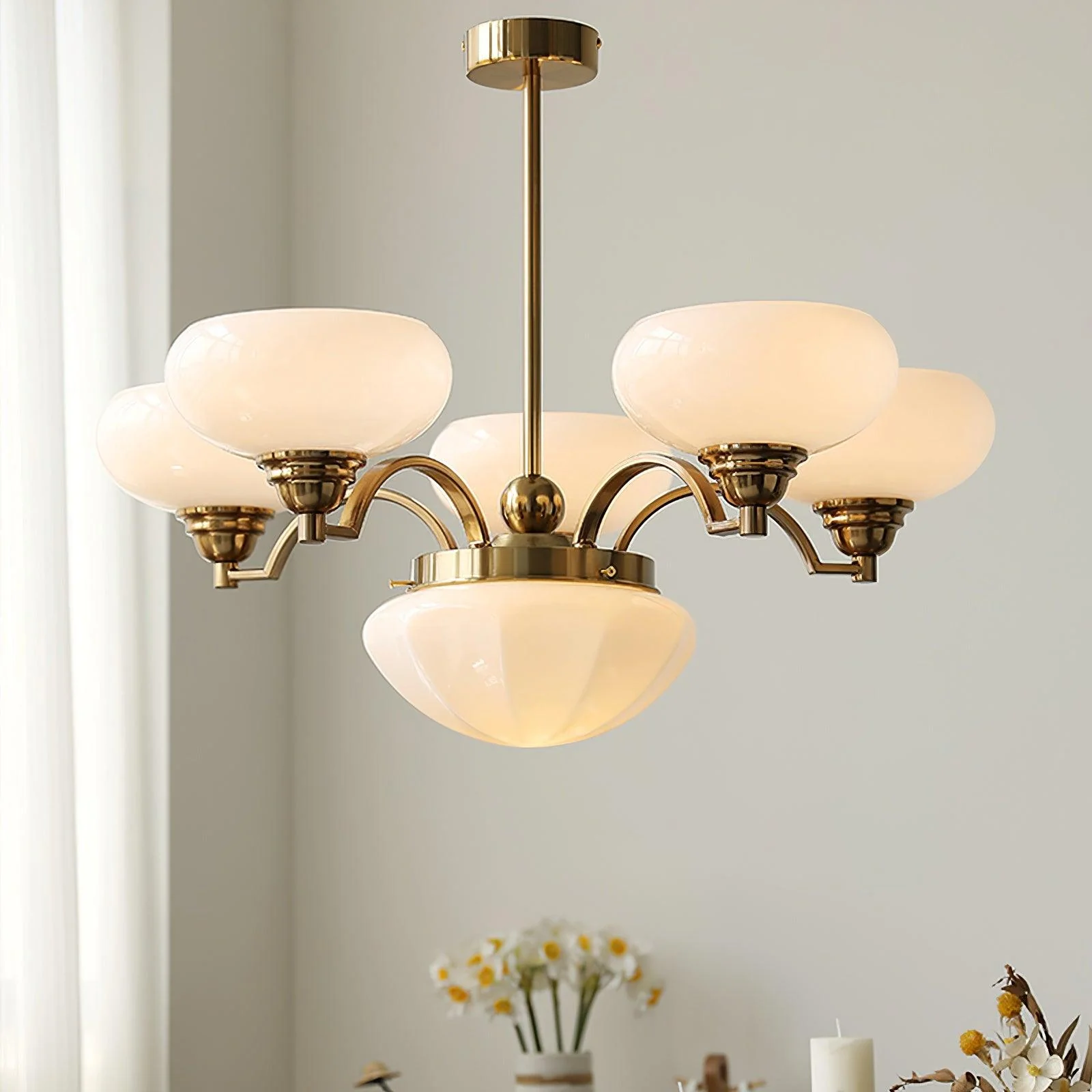Lustra Chandelier Warre Satin Nickel Glass Iron - Image 39